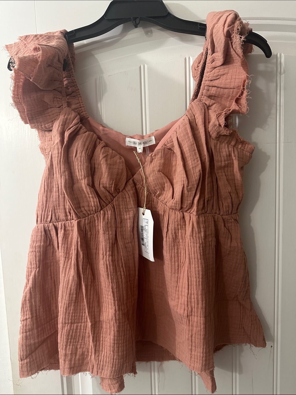 Free the Roses Dusty Rose Ruffle Peplum Camisole
